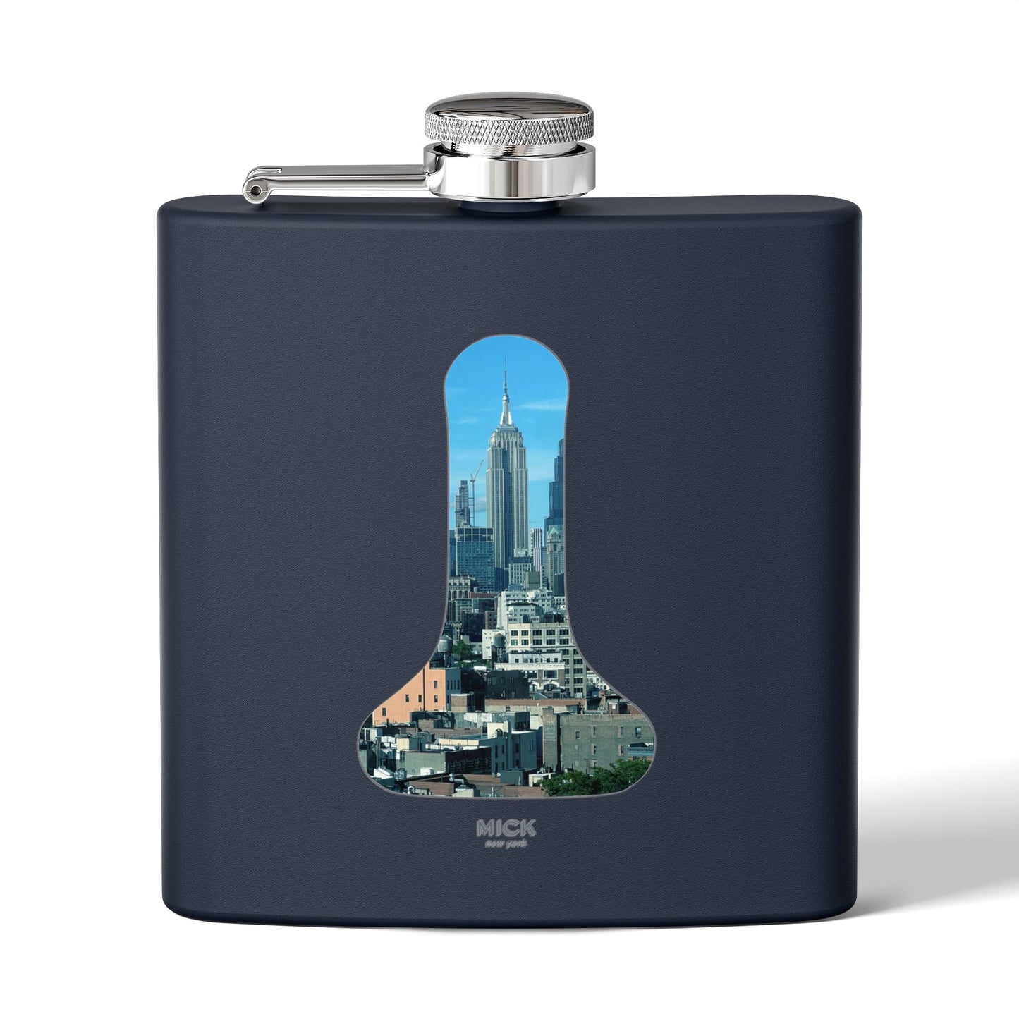 STAINLESS STEEL FLASK WITH NEW YORK LAMP PRINT