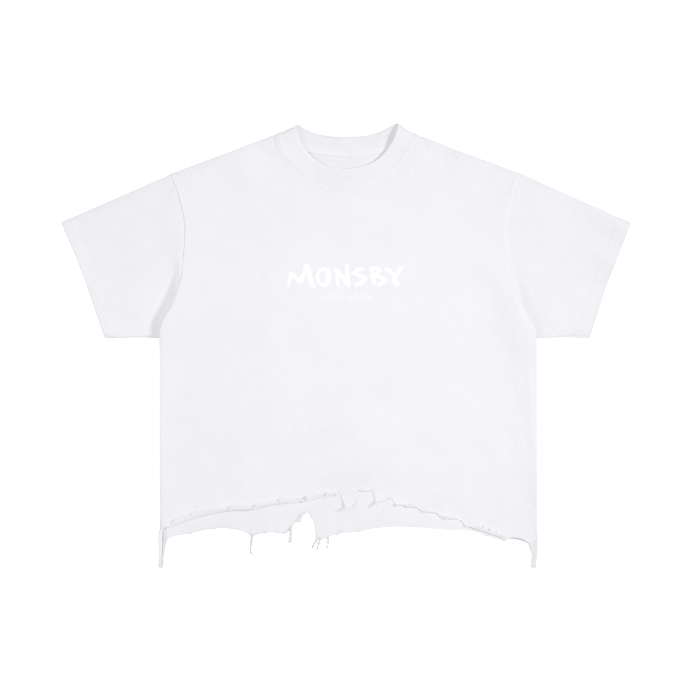 Vintage Wash Boxy Distressed Hem T-Shirt