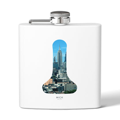 STAINLESS STEEL FLASK WITH NEW YORK LAMP PRINT